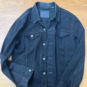 Levis Black (Nightshine) Trucker Jacket Mens M